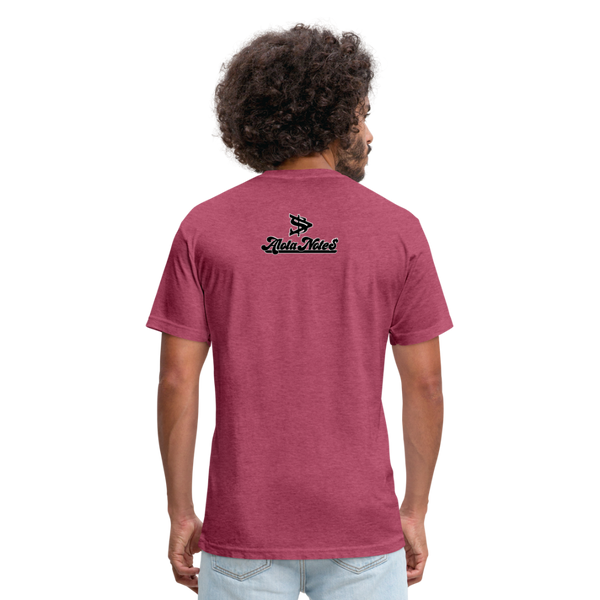 Alota Note$ Black Lettermark x Icon/Wordmark Men's T-Shirt - heather burgundy