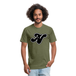 Alota Note$ Black Lettermark x Icon/Wordmark Men's T-Shirt - heather military green