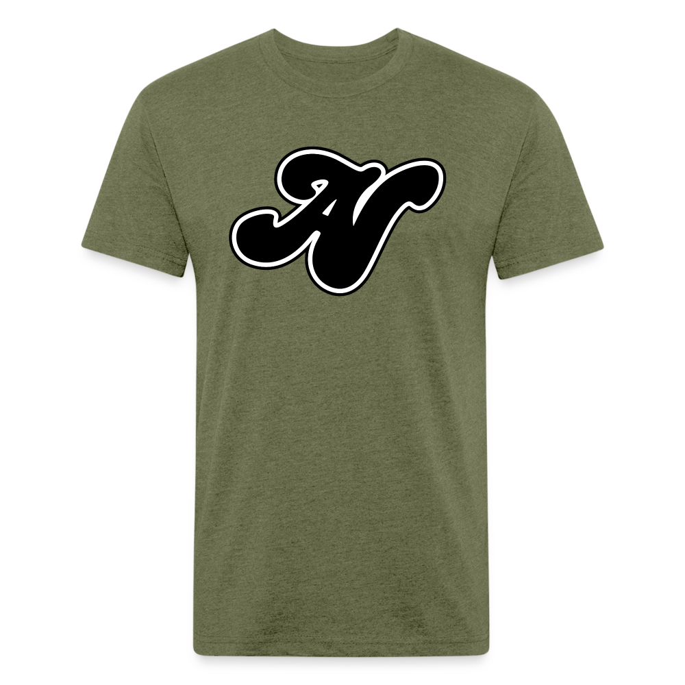 Alota Note$ Black Lettermark x Icon/Wordmark Men's T-Shirt - heather military green