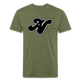 Alota Note$ Black Lettermark x Icon/Wordmark Men's T-Shirt - heather military green