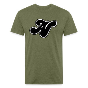 Alota Note$ Black Lettermark x Icon/Wordmark Men's T-Shirt - heather military green