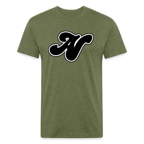 Alota Note$ Black Lettermark x Icon/Wordmark Men's T-Shirt - heather military green