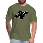 Alota Note$ Black Lettermark x Icon/Wordmark Men's T-Shirt - heather military green