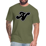 Alota Note$ Black Lettermark x Icon/Wordmark Men's T-Shirt - heather military green