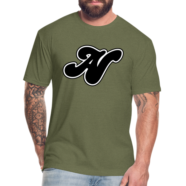 Alota Note$ Black Lettermark x Icon/Wordmark Men's T-Shirt - heather military green