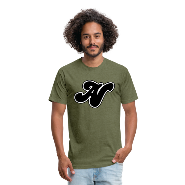 Alota Note$ Black Lettermark x Icon/Wordmark Men's T-Shirt - heather military green