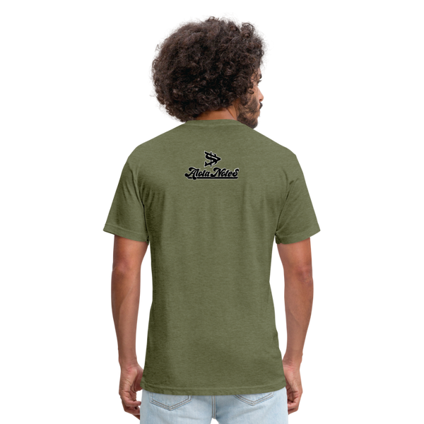 Alota Note$ Black Lettermark x Icon/Wordmark Men's T-Shirt - heather military green