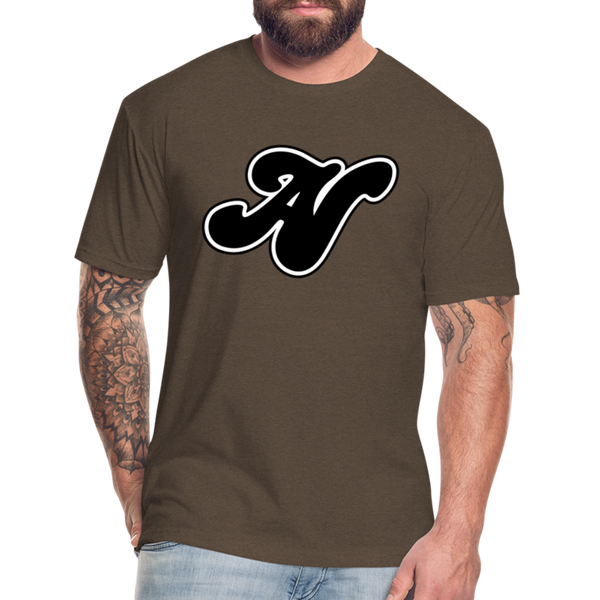 Alota Note$ Black Lettermark x Icon/Wordmark Men's T-Shirt - heather espresso