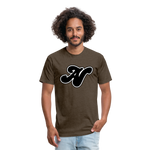 Alota Note$ Black Lettermark x Icon/Wordmark Men's T-Shirt - heather espresso