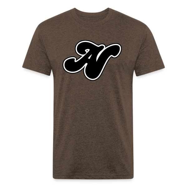 Alota Note$ Black Lettermark x Icon/Wordmark Men's T-Shirt - heather espresso