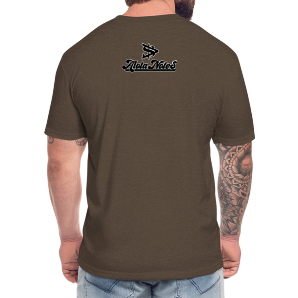 Alota Note$ Black Lettermark x Icon/Wordmark Men's T-Shirt - heather espresso