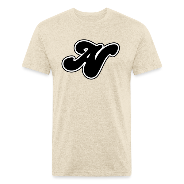 Alota Note$ Black Lettermark x Icon/Wordmark Men's T-Shirt - heather cream