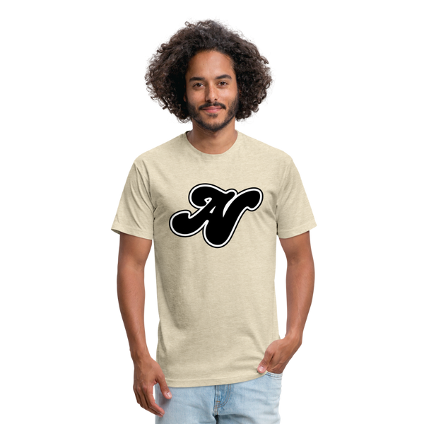 Alota Note$ Black Lettermark x Icon/Wordmark Men's T-Shirt - heather cream