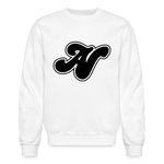 Alota Note$ Lettermark + Icon/Wordmark Unisex Crewneck Sweatshirt - white