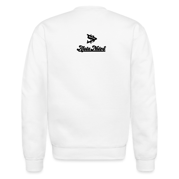 Alota Note$ Lettermark + Icon/Wordmark Unisex Crewneck Sweatshirt - white