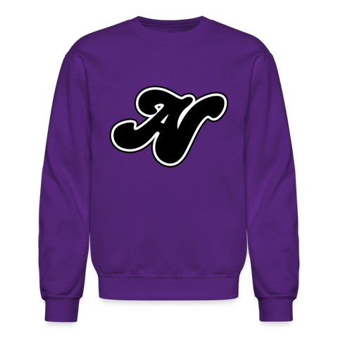 Alota Note$ Lettermark + Icon/Wordmark Unisex Crewneck Sweatshirt - purple