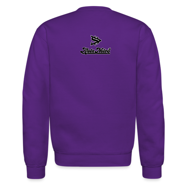 Alota Note$ Lettermark + Icon/Wordmark Unisex Crewneck Sweatshirt - purple