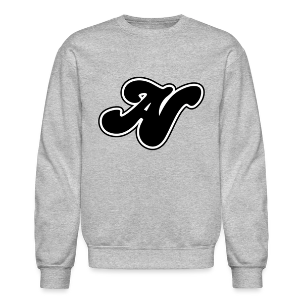 Alota Note$ Lettermark + Icon/Wordmark Unisex Crewneck Sweatshirt - heather gray