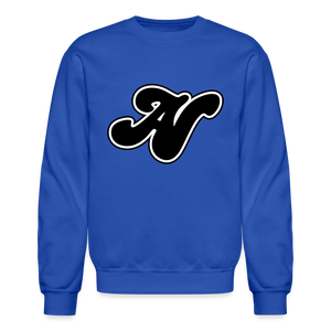 Alota Note$ Lettermark + Icon/Wordmark Unisex Crewneck Sweatshirt - royal blue