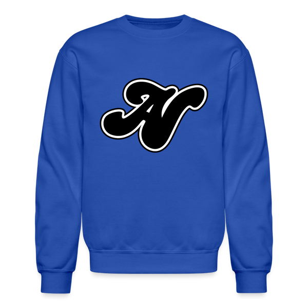 Alota Note$ Lettermark + Icon/Wordmark Unisex Crewneck Sweatshirt - royal blue