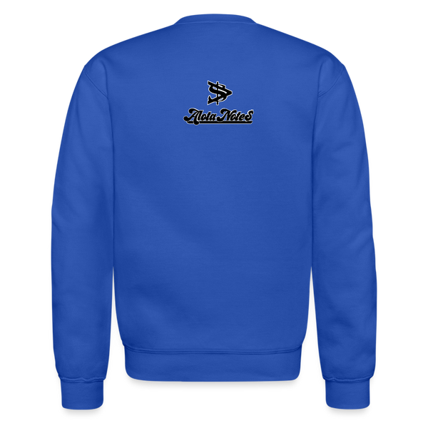 Alota Note$ Lettermark + Icon/Wordmark Unisex Crewneck Sweatshirt - royal blue