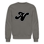 Alota Note$ Lettermark + Icon/Wordmark Unisex Crewneck Sweatshirt - asphalt gray