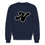 Alota Note$ Lettermark + Icon/Wordmark Unisex Crewneck Sweatshirt - navy