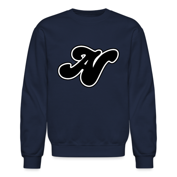 Alota Note$ Lettermark + Icon/Wordmark Unisex Crewneck Sweatshirt - navy