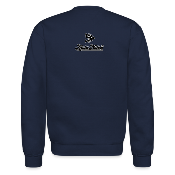 Alota Note$ Lettermark + Icon/Wordmark Unisex Crewneck Sweatshirt - navy