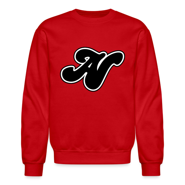 Alota Note$ Lettermark + Icon/Wordmark Unisex Crewneck Sweatshirt - red