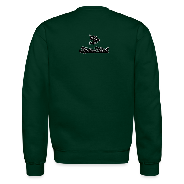 Alota Note$ Lettermark + Icon/Wordmark Unisex Crewneck Sweatshirt - forest green