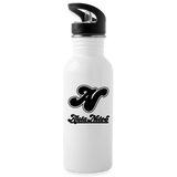 Alota Note$ Garmentry Silver Water Bottle - white