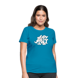 Alota Note$ Garmentry Monogram Women's T-Shirt - turquoise