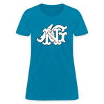 Alota Note$ Garmentry Monogram Women's T-Shirt - turquoise