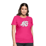 Alota Note$ Garmentry Monogram Women's T-Shirt - fuchsia