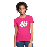 Alota Note$ Garmentry Monogram Women's T-Shirt - fuchsia