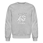 Alota Note$ Monogram 'Listed Codes' Scripted Sleeve Unisex Crewneck Sweatshirt - heather gray