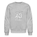 Alota Note$ Monogram 'Listed Codes' Scripted Sleeve Unisex Crewneck Sweatshirt - heather gray