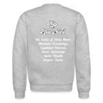 Alota Note$ Monogram 'Listed Codes' Scripted Sleeve Unisex Crewneck Sweatshirt - heather gray