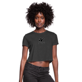 Alota Note$ Lettermark/Wordmark x Icon Women's Cropped T-Shirt - deep heather