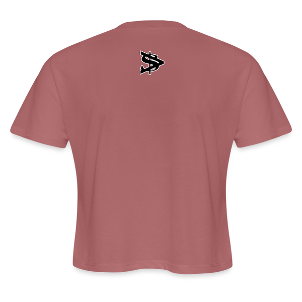 Alota Note$ Lettermark/Wordmark x Icon Women's Cropped T-Shirt - mauve