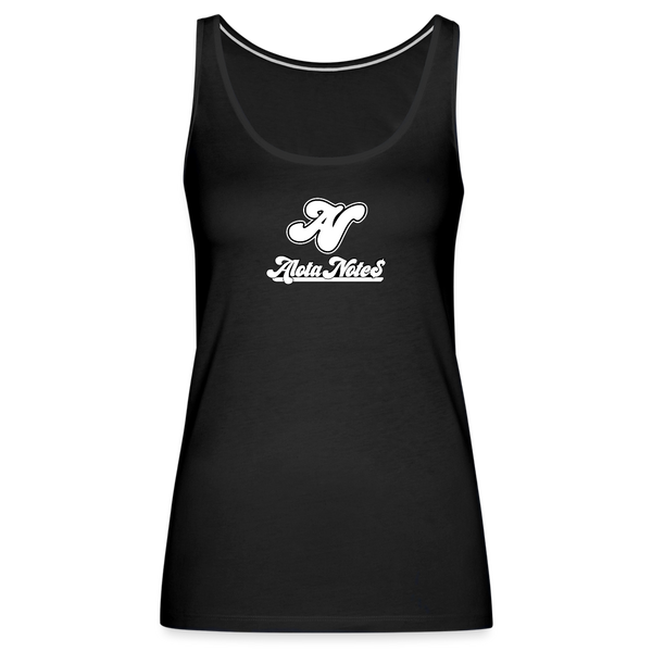 Alota Note$ Lettermark Women’s Premium Tank Top - black