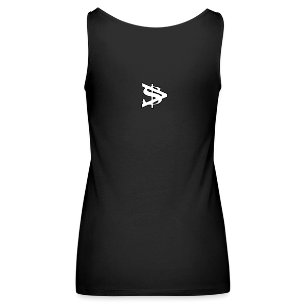 Alota Note$ Lettermark Women’s Premium Tank Top - black