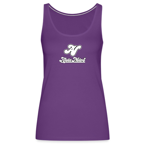 Alota Note$ Lettermark Women’s Premium Tank Top - purple