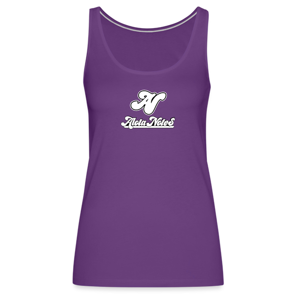 Alota Note$ Lettermark Women’s Premium Tank Top - purple