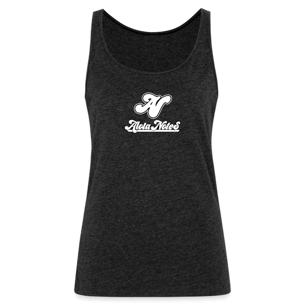 Alota Note$ Lettermark Women’s Premium Tank Top - charcoal grey