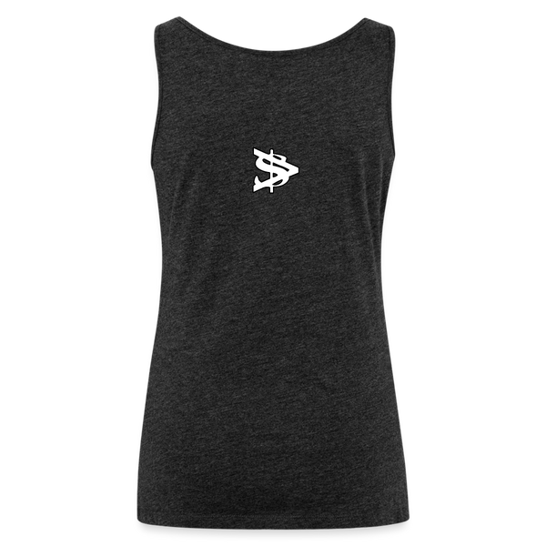 Alota Note$ Lettermark Women’s Premium Tank Top - charcoal grey