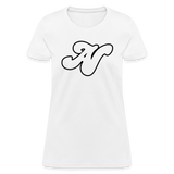 Alota Note$ White Lettermark x Icon/Wordmark Women's T-Shirt - white