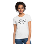 Alota Note$ White Lettermark x Icon/Wordmark Women's T-Shirt - white