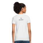 Alota Note$ White Lettermark x Icon/Wordmark Women's T-Shirt - white